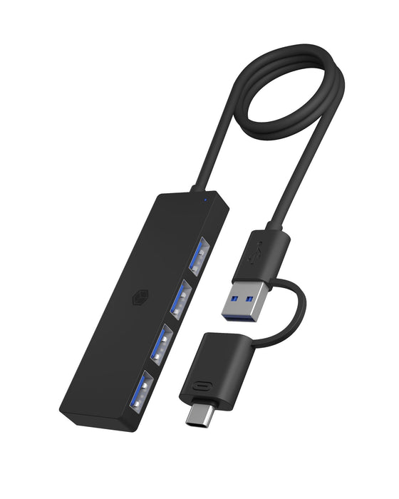 EAN 4250078173946 - ICY BOX IB-HUB1424-C3 USB 3.2 Gen 1 (3.1 Gen 1) Type-A + Type-C 5000 Mbit/s Negro imagen 1