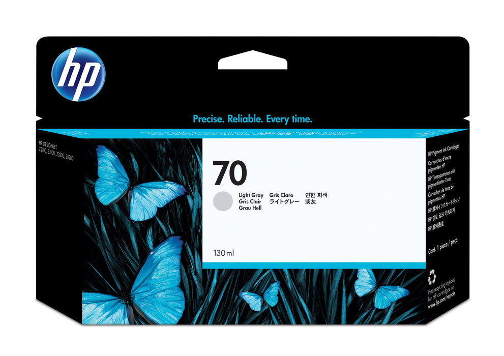 EAN 0882780528680 - HP 70 130-ml Light Gray DesignJet Ink Cartridge cartucho de tinta 1 pieza(s) Original Rendimiento estánda imagen 1