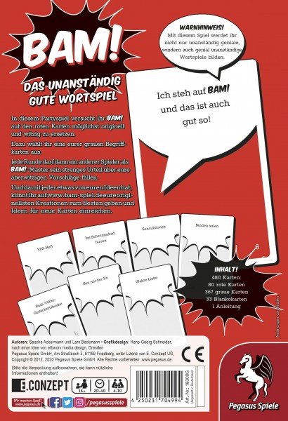 EAN 4250231704994 - Pegasus BAM! Juego De Cartas Word imagen 4
