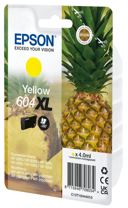 EAN 8715946708041 - Epson 604XL cartucho de tinta 1 pieza(s) Original High (L) Yield Amarillo imagen 1