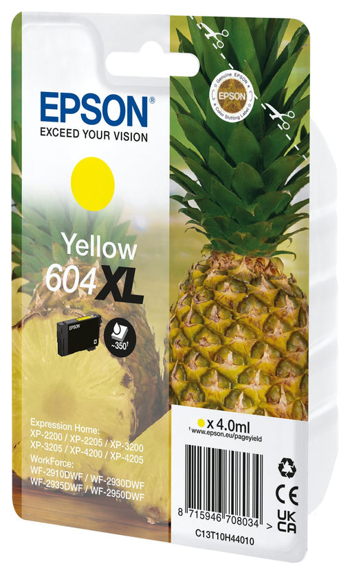 EAN 8715946708041 - Epson 604XL cartucho de tinta 1 pieza(s) Original High (L) Yield Amarillo imagen 1