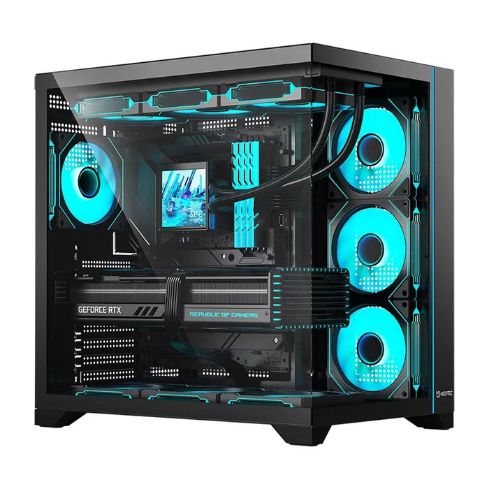 EAN 8436545694183 - Hiditec H3 PRO Midi Tower Negro, Transparente imagen 1