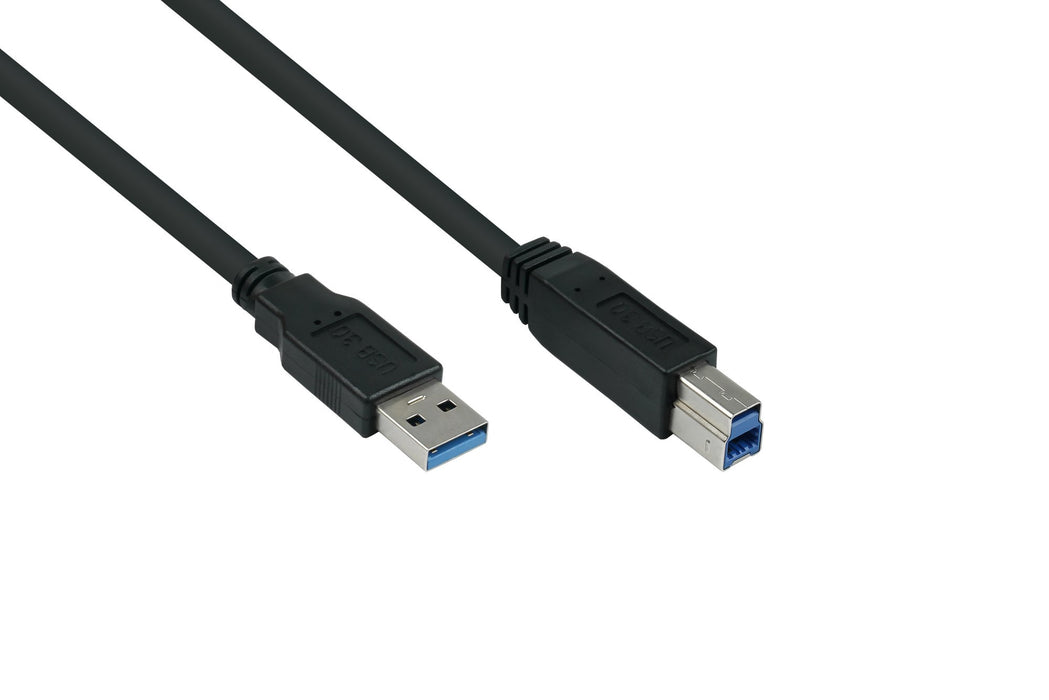 EAN 4066857000101 - Alcasa UK30P-AB-005S cable USB USB 3.2 Gen 1 (3.1 Gen 1) 0,5 m USB A USB B 5 Gbit/s Negro imagen 1