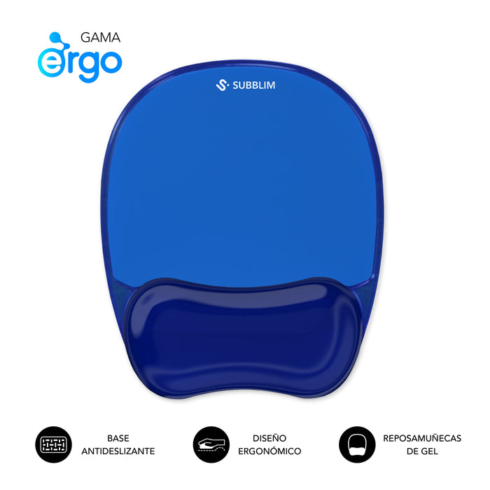 EAN 8436586743352 - SUBBLIM Alfombrilla ERGO CRYSTAL FLEX MOUSE PAD DARK BLUE Azul imagen 4