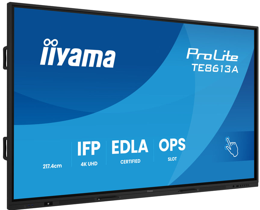 EAN 4948570128136 - iiyama TE8613A-B3AG pantalla de señalización Panel plano interactivo 2,17 m (85.6") LCD Wifi 500 cd / m²  imagen 3