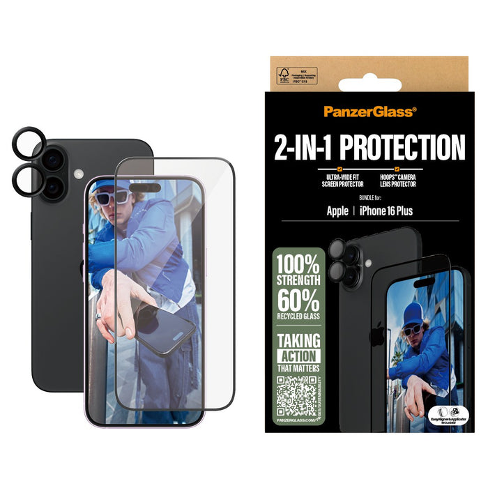 EAN 5715685005787 - PanzerGlass ® 2-in-1 Bundle iPhone 16 Plus Protector de pantalla Apple 1 pieza(s) imagen 2