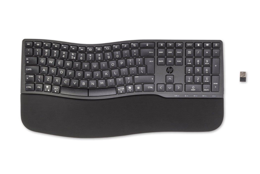 EAN 197498231235 - HP 680 Comfort Dual-Mode Keyboard teclado Hogar RF Wireless + Bluetooth QWERTY Inglés Negro imagen 1