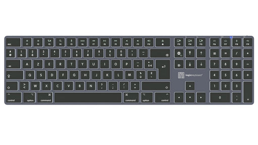 EAN 5707795021955 - Logickeyboard Titan FR Mac teclado Hogar USB + Bluetooth AZERTY Francés Titanio imagen 1