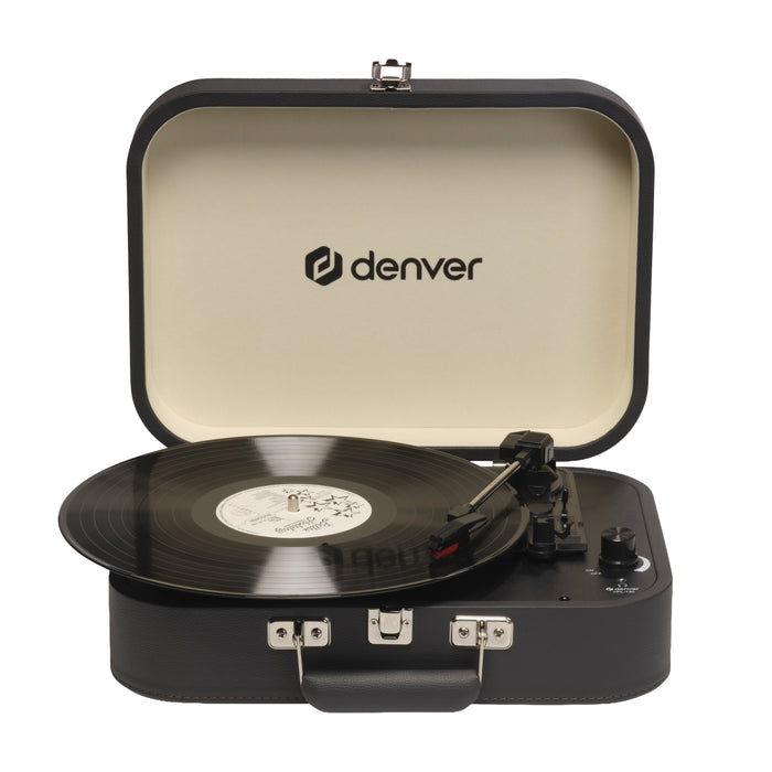 EAN 5706751090370 - Denver VPL-130DGR tocadisco Tocadiscos de tracción directa Negro Semiautomático imagen 1