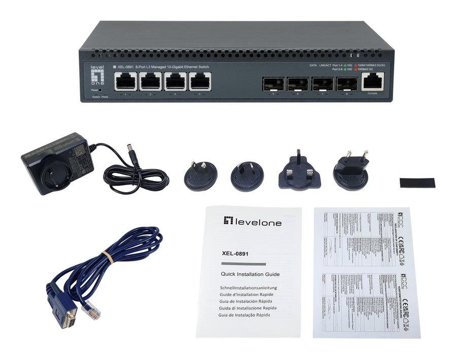EAN 4015867242971 - LevelOne XEL-0891 Gestionado L3 10G Ethernet (100/1000/10000) Escritorio Gris imagen 6
