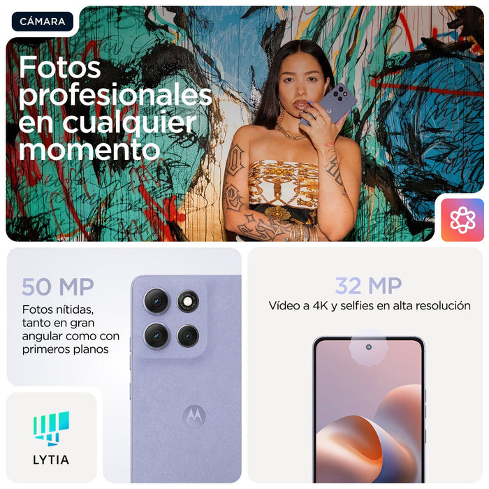 EAN 840023295416 - Motorola moto g86 5G 16,9 cm (6.67") SIM doble Android 15 USB Tipo C 8 GB 256 GB 5200 mAh Lila imagen 8
