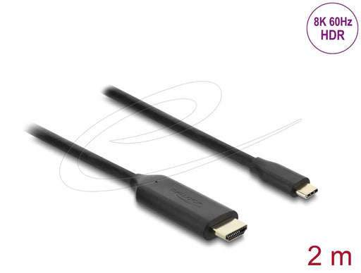 EAN 4043619805990 - DeLOCK 80599 adaptador de cable de vídeo 2 m USB Tipo C HDMI Negro imagen 2