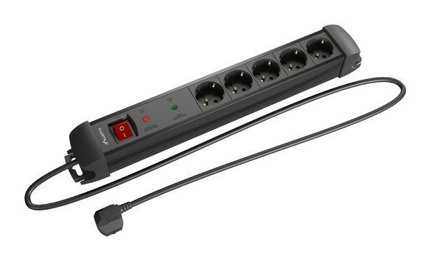EAN 5901969439816 - Lanberg SP1-05F-0300-BK base múltiple 3 m 5 salidas AC Interior Negro imagen 3
