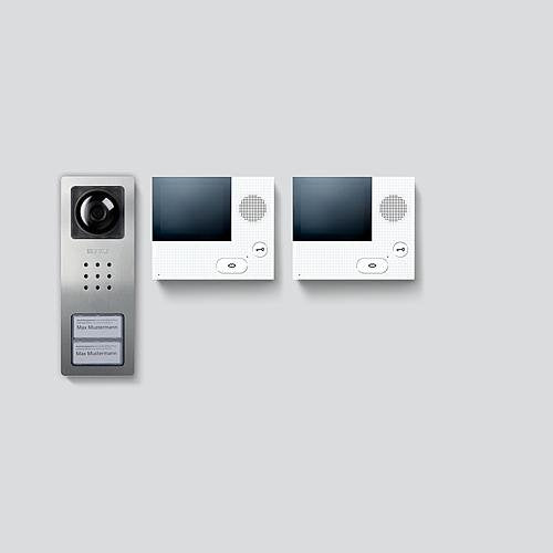 EAN 4056138008988 - Siedle SET CVB 850-2 E/W sistema de intercomunicación de video 8,89 cm (3.5") Acero inoxidable, Blanco imagen 1