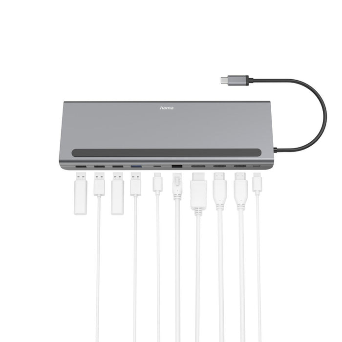 EAN 4047443470966 - Hama 00200100 base para portátil y replicador de puertos USB 3.2 Gen 1 (3.1 Gen 1) Type-C Antracita imagen 3
