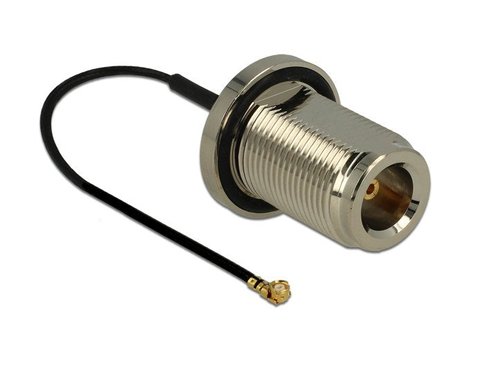 EAN 4043619894307 - DeLOCK 0.13m N/MHF U.FL cable coaxial RF 1.37 0,13 m MHF/U.FL Negro, Plata imagen 2