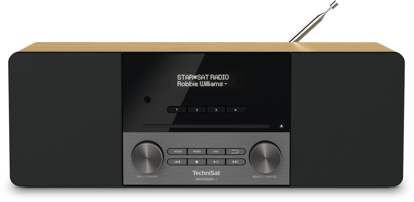 EAN 4019588339132 - TechniSat DIGITRADIO 3 Personal Analógico y digital Negro, Gris, Madera imagen 1