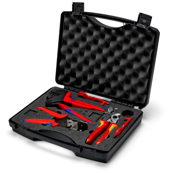 EAN 4003773088998 - Knipex 97 91 04 V01 crimpadora Juego de matrices para cables Gris, Naranja, Rojo imagen 2