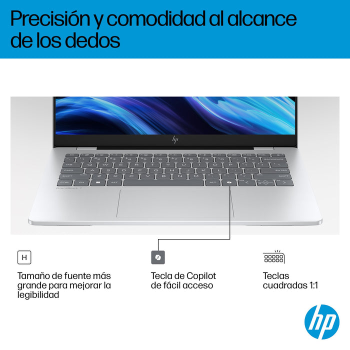 EAN 199251192562 - HP OmniBook 7 AI 14-fr0013ns Intel Core Ultra 5 225U Portátil 35,6 cm (14") 2K 16 GB LPDDR5-SDRAM 1 TB SSD imagen 9