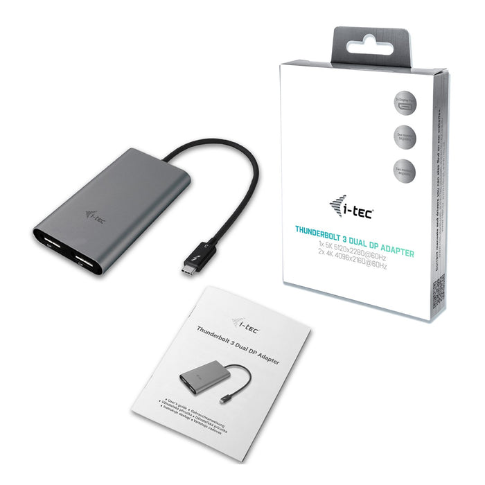 EAN 8595611701924 - i-tec TB3DUAL4KDP Adaptador gráfico USB 5120 x 2880 Pixeles Gris imagen 4
