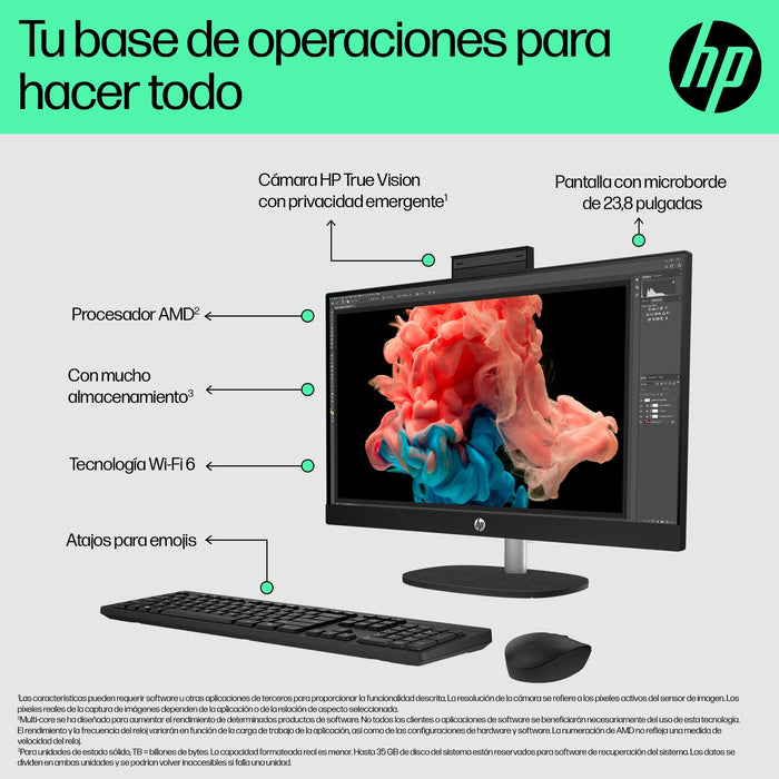 EAN 0198828053640 - HP 24-cr0104ns AMD Ryzen™ 5 7520U 60,5 cm (23.8") 1920 x 1080 Pixeles PC todo en uno 16 GB LPDDR5-SDRAM 1 imagen 12