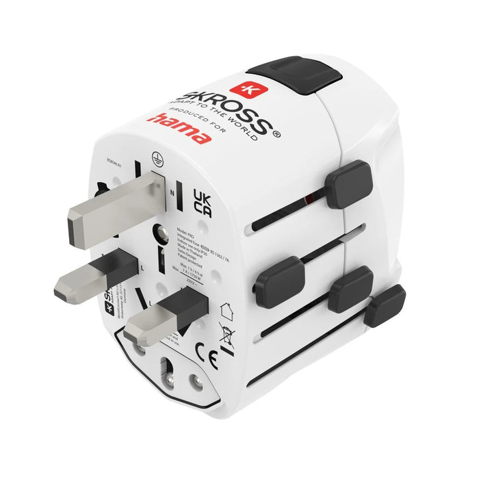 EAN 4047443560421 - Hama World Travel Pro adaptador de enchufe eléctrico Universal Tipo F Blanco imagen 3