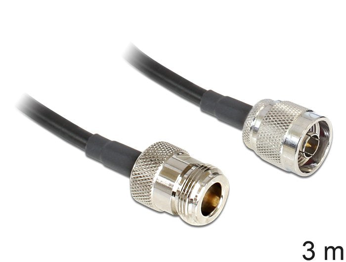 EAN 4043619886821 - DeLOCK 88682 cable coaxial LMR195 3 m Negro imagen 1