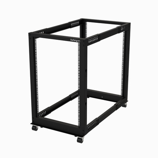 EAN 0065030886833 - StarTech.com 4POSTRACK18U armario rack Rack o bastidor independiente Negro imagen 1