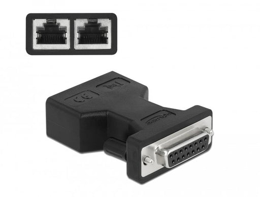 EAN 4043619668069 - DeLOCK 66806 cambiador de género para cable 2 x RJ-45 Negro imagen 1