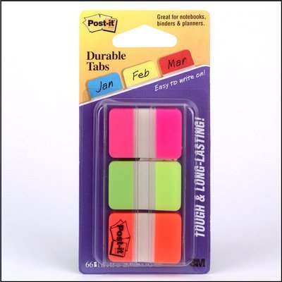 EAN 0021200975943 - 3M 686-PGO lengüeta de índice Separador en blanco con pestaña Verde, Naranja, Rosa imagen 3