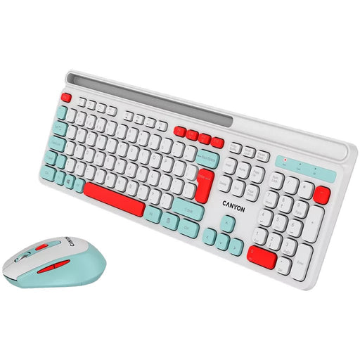 EAN 5291485015671 - Canyon HSET-W5 teclado Ratón incluido Hogar / Oficina RF inalámbrico QWERTY Inglés de EE. UU. Blanco imagen 2