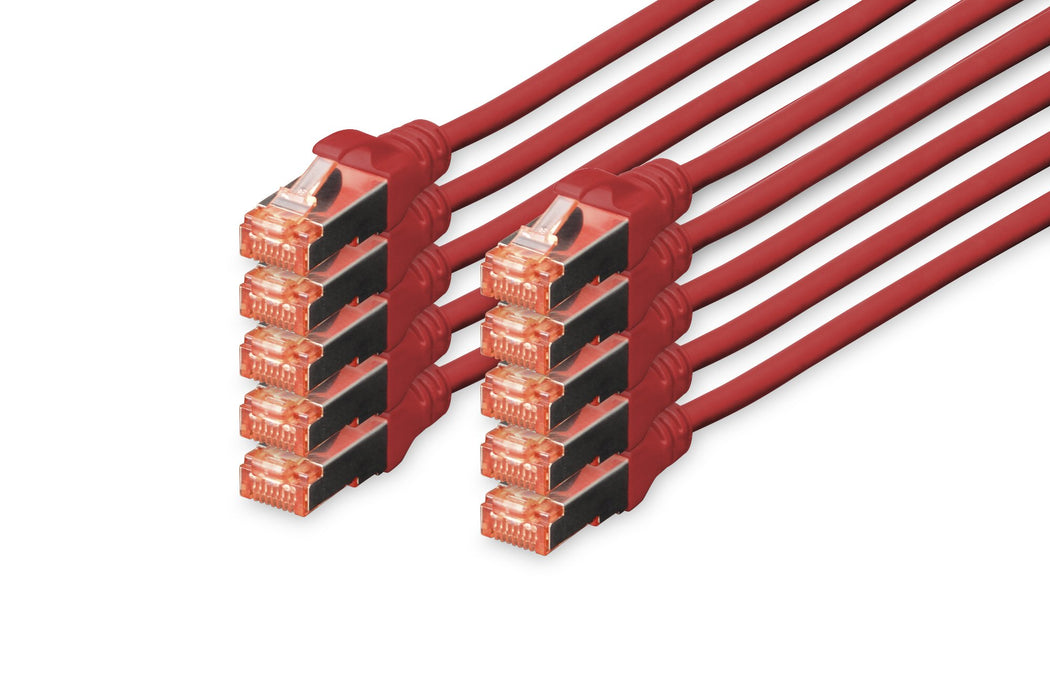 EAN 4016032442318 - Digitus DK-1644-050-R-10 cable de red Rojo 5 m Cat6 S/FTP (S-STP) imagen 1