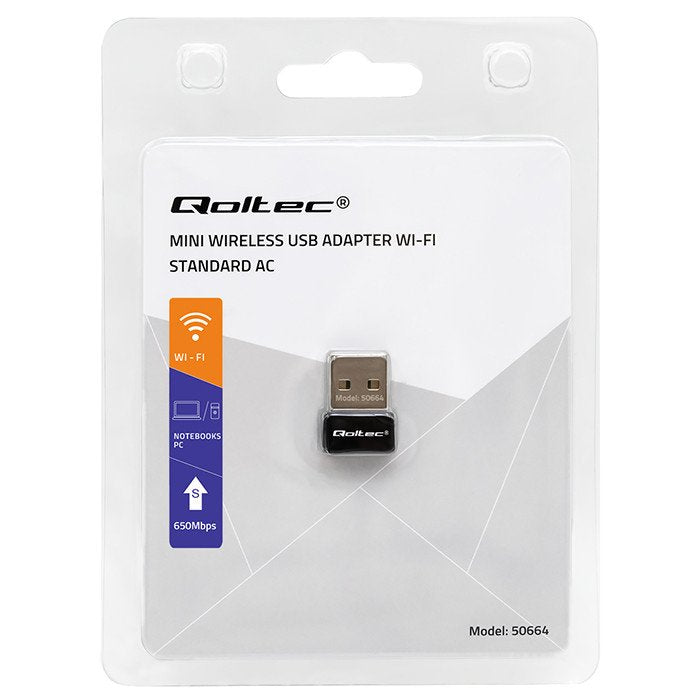 EAN 5901878506647 - Qoltec 50664 punto de acceso inalámbrico 650 Mbit/s Negro imagen 9