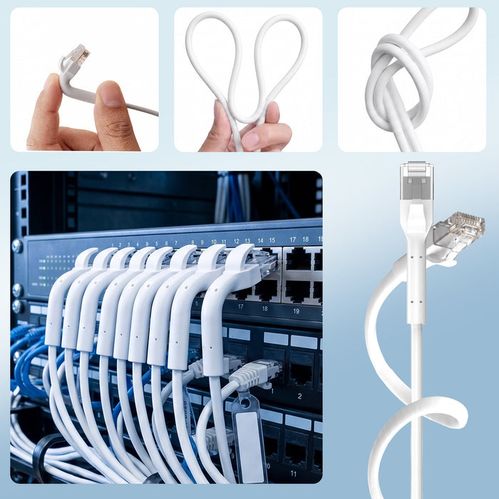 EAN 5906168638985 - Extralink Kat.6A U/FTP 2m 1Gbps Biały | Patchcord LAN | Miedź Kabel sieciowy skrętka, łamana końcówka (EX imagen 10