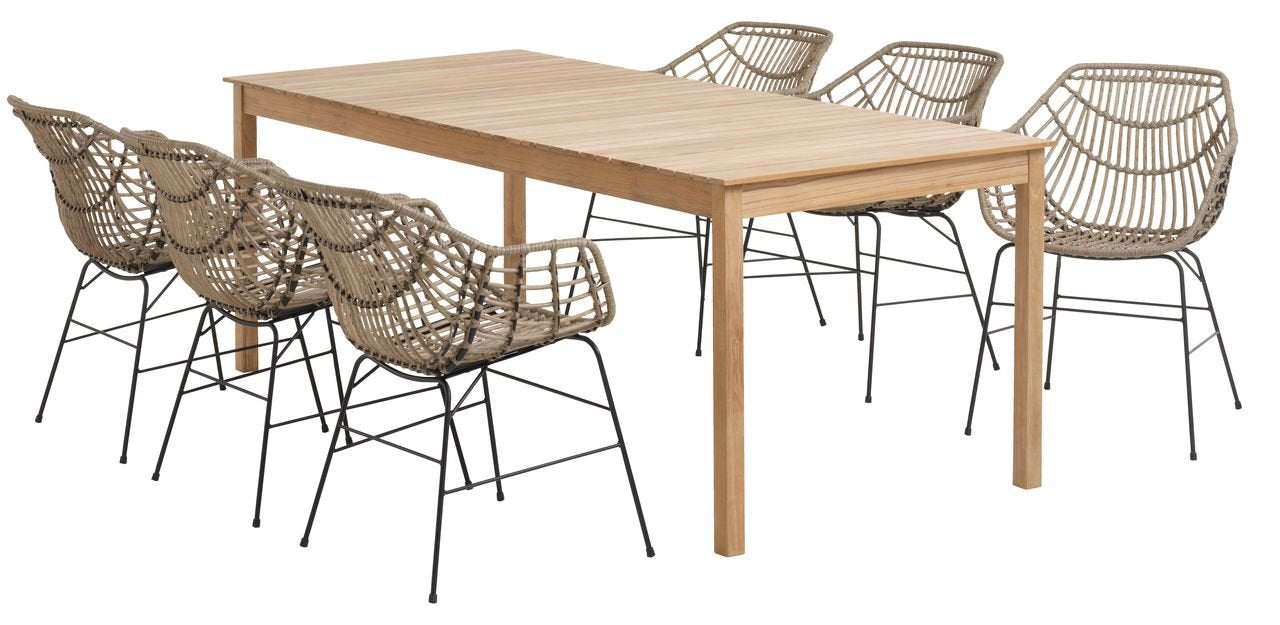 EAN 5712110030987 - Jysk Krzesło ILDERHUSE naturalny ( 2 sztuki) silla de jardín Salón Asiento duro Respaldo duro Polirratán  imagen 5