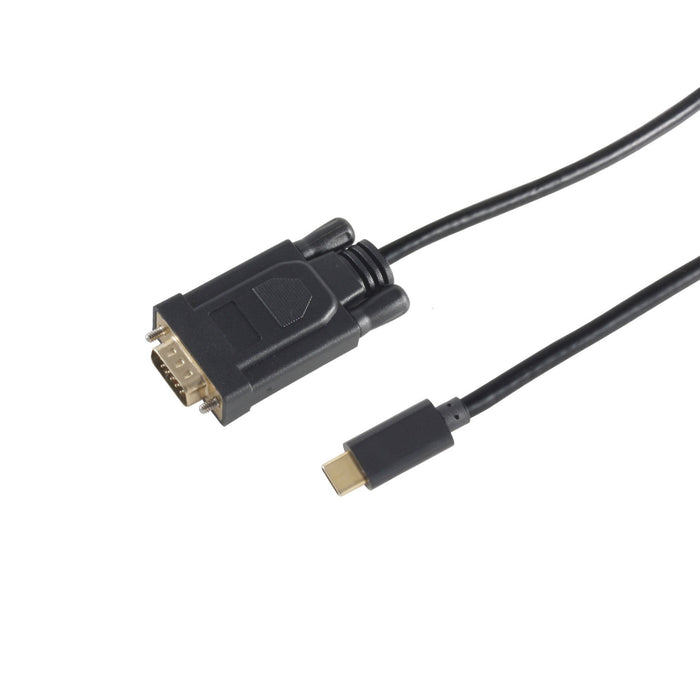 EAN 4017538105554 - S/CONN maximum connectivity 10-59045 adaptador de cable de vídeo 3 m USB Tipo C VGA (D-Sub) Negro imagen 1