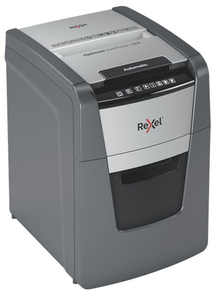 EAN 5028252613873 - Rexel Optimum AutoFeed+ 100X triturador de papel Corte cruzado 55 dB 22 cm Negro, Gris imagen 3
