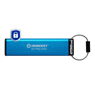 EAN 0740617336603 - Kingston Technology IronKey Keypad 200 unidad flash USB USB Tipo C 3.2 Gen 1 (3.1 Gen 1) Azul imagen 1