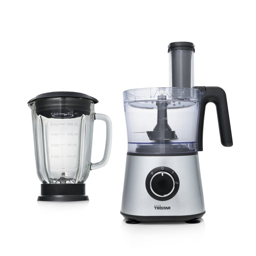 EAN 8713016085436 - Tristar MX-4823 robot de cocina 600 W 1,5 L Negro, Acero inoxidable, Transparente imagen 1