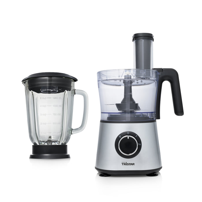 EAN 8713016085436 - Tristar MX-4823 robot de cocina 600 W 1,5 L Negro, Acero inoxidable, Transparente imagen 1