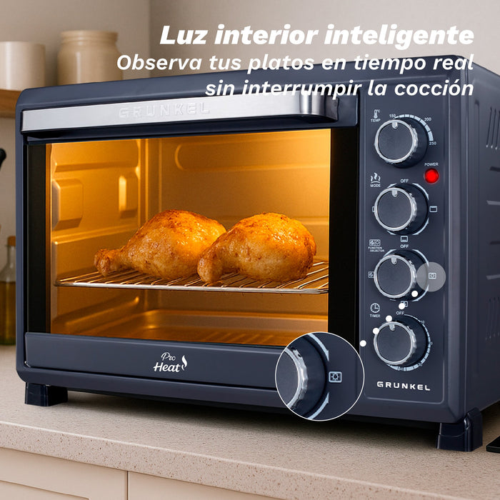 EAN 8426156019253 - Grunkel HR-38PRO horno 38 L 2000 W Negro, Acero imagen 4