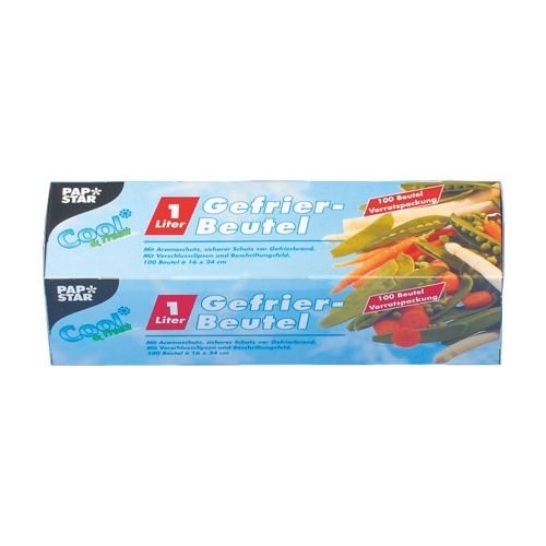 EAN 4002911141571 - Papstar 14157 bolsa para almacenamiento de alimentos 1 L 100 pieza(s) Transparente imagen 1