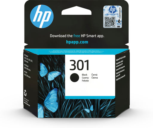 EAN 0884962894392 - HP 301 Black Original Ink Cartridge cartucho de tinta 1 pieza(s) Rendimiento estándar imagen 1