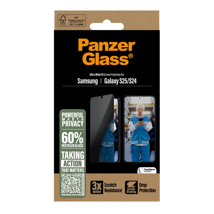EAN 5715685017360 - PanzerGlass ® Privacy Screen Protector Samsung Galaxy S25 | S24 | Ultra-Wide Fit Protector de pantalla 1  imagen 3