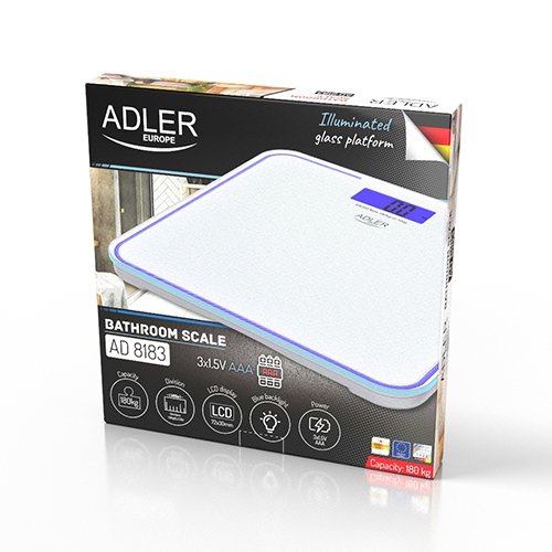 EAN 5905575902269 - Adler AD 8183 báscula de baño Plaza Azul, Blanco Báscula personal electrónica imagen 11