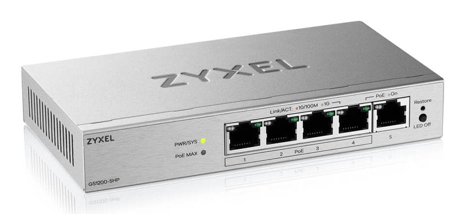 EAN 4718937649815 - Zyxel GS1200-5HPV3 Gestionado L2 Gigabit Ethernet (10/100/1000) Energía sobre Ethernet (PoE) Escritorio G imagen 2