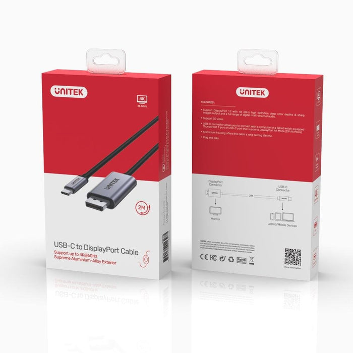 EAN 4894160046277 - UNITEK V1409A cambiador de género para cable USB-C DisplayPort Negro, Gris imagen 4
