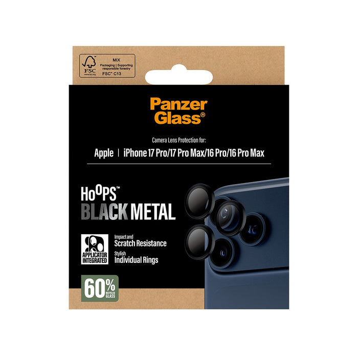 EAN 5715685025624 - PanzerGlass ® Hoops® Camera Lens Protector Black iPhone 17 Pro | iPhone 17 Pro Max | iPhone 16 Pro | 16 P imagen 3