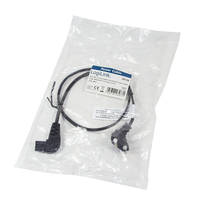EAN 4052792039771 - LogiLink 0.75m, CEE 7/16/IEC 60320-C7 Negro 0,75 m CEE7/16 C7 acoplador imagen 3
