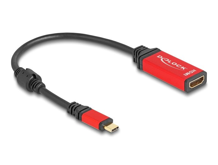 EAN 4043619600533 - DeLOCK 60053 adaptador de cable de vídeo 0,2 m USB Tipo C Negro, Rojo imagen 2